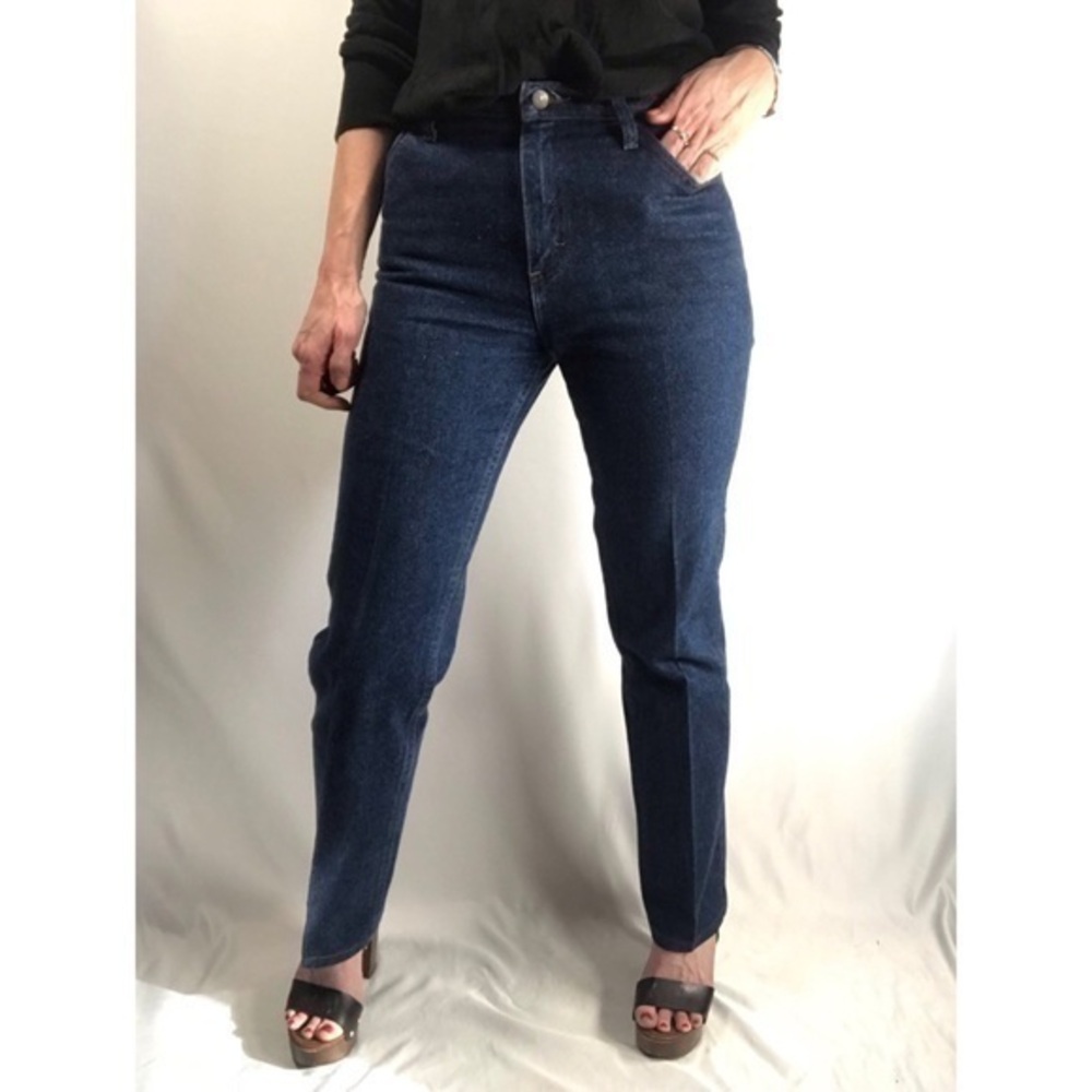 Vintage Lee Dark Wash High Waist Straight Leg Jeans